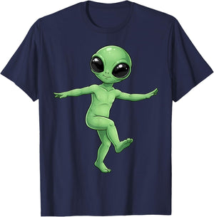 Funny Alien Dance Music Dance Pose Sunglasses T-Shirt - T-Shirt | Navy