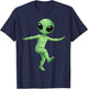Funny Alien Dance Music Dance Pose Sunglasses T-Shirt - T-Shirt | Navy