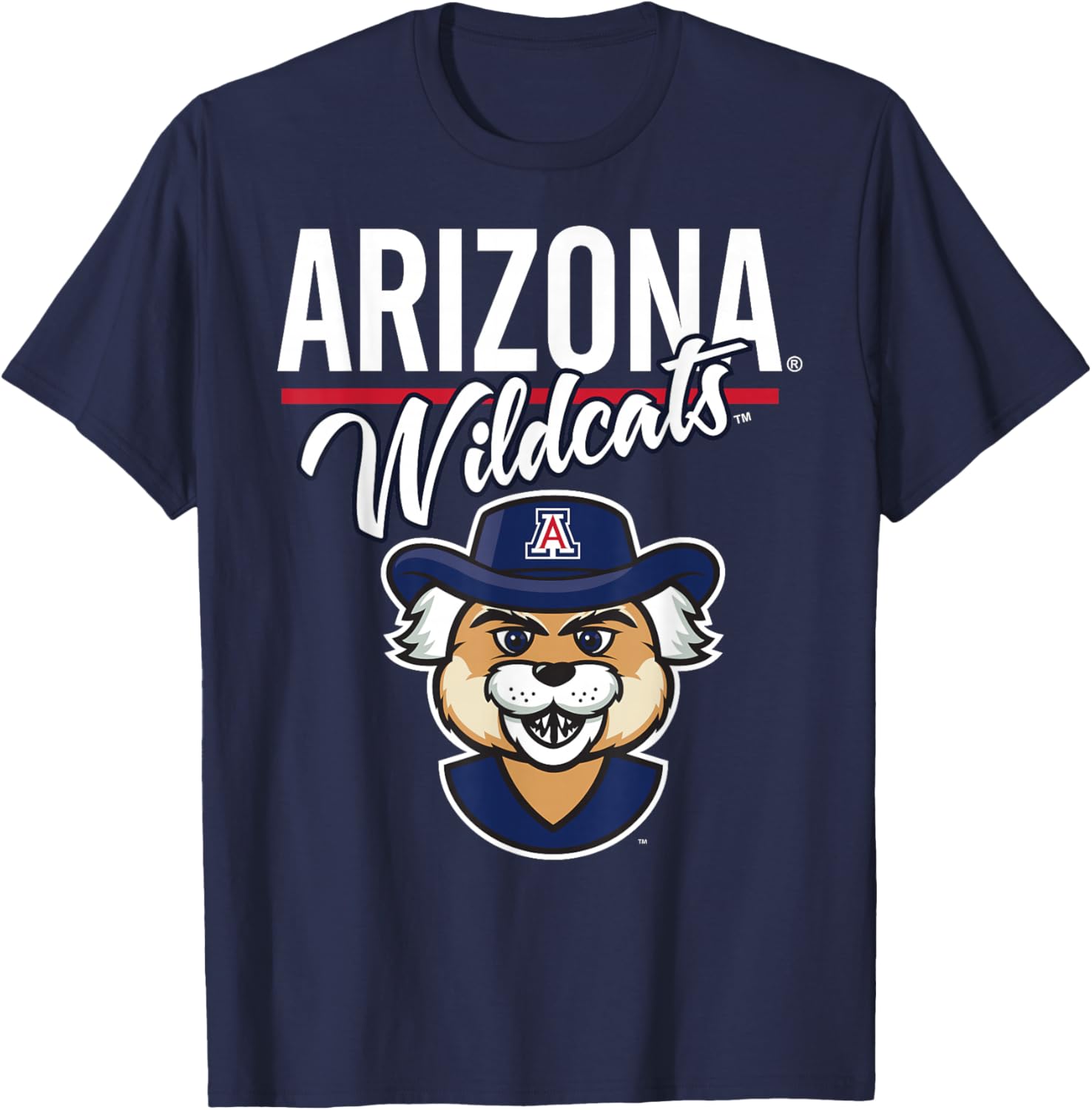 Arizona Wildcats Mascot Officially Licensed T-Shirt - T-Shirt | Navy