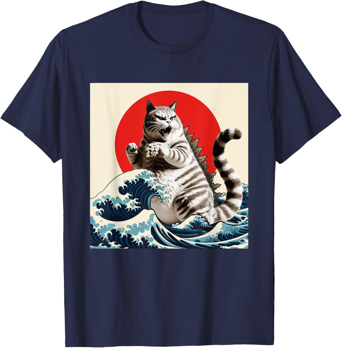 Catzilla - Cat Lover Kitten Owner Kitty Women Girls Kids T-Shirt - T-Shirt | Navy
