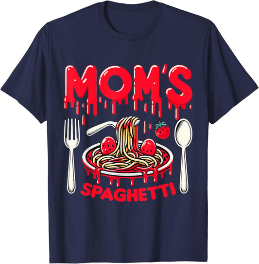 Moms Spaghetti Homemade Cooking Love T-Shirt - T-Shirt | Navy