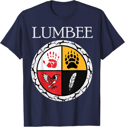 Lumbee Tribe Native American Medicine Wheel T-Shirt - T-Shirt | Navy
