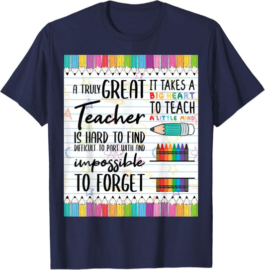 Composition Note Book Line Paper Book Gifts for Teacher T-Shirt - T-Shirt | Navy