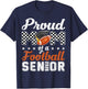 Proud Mom Senior 2026 Football Mom Senior 2026 Graduation T-Shirt - T-Shirt | Navy