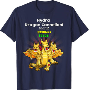 Secret Hydra Dragon Cannelloni Brainrot for Boys Kids Teens T-Shirt - T-Shirt | Navy