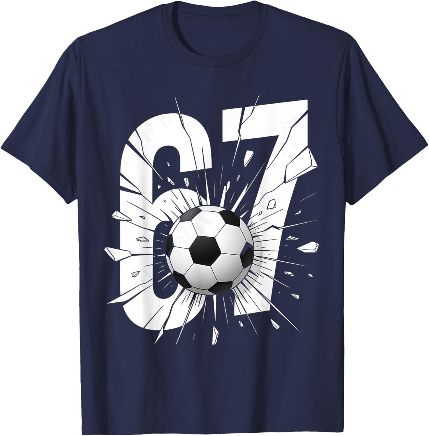 67 Soccer Six Seven Soccer Boys Youth Soccer T-Shirt - T-Shirt | Navy