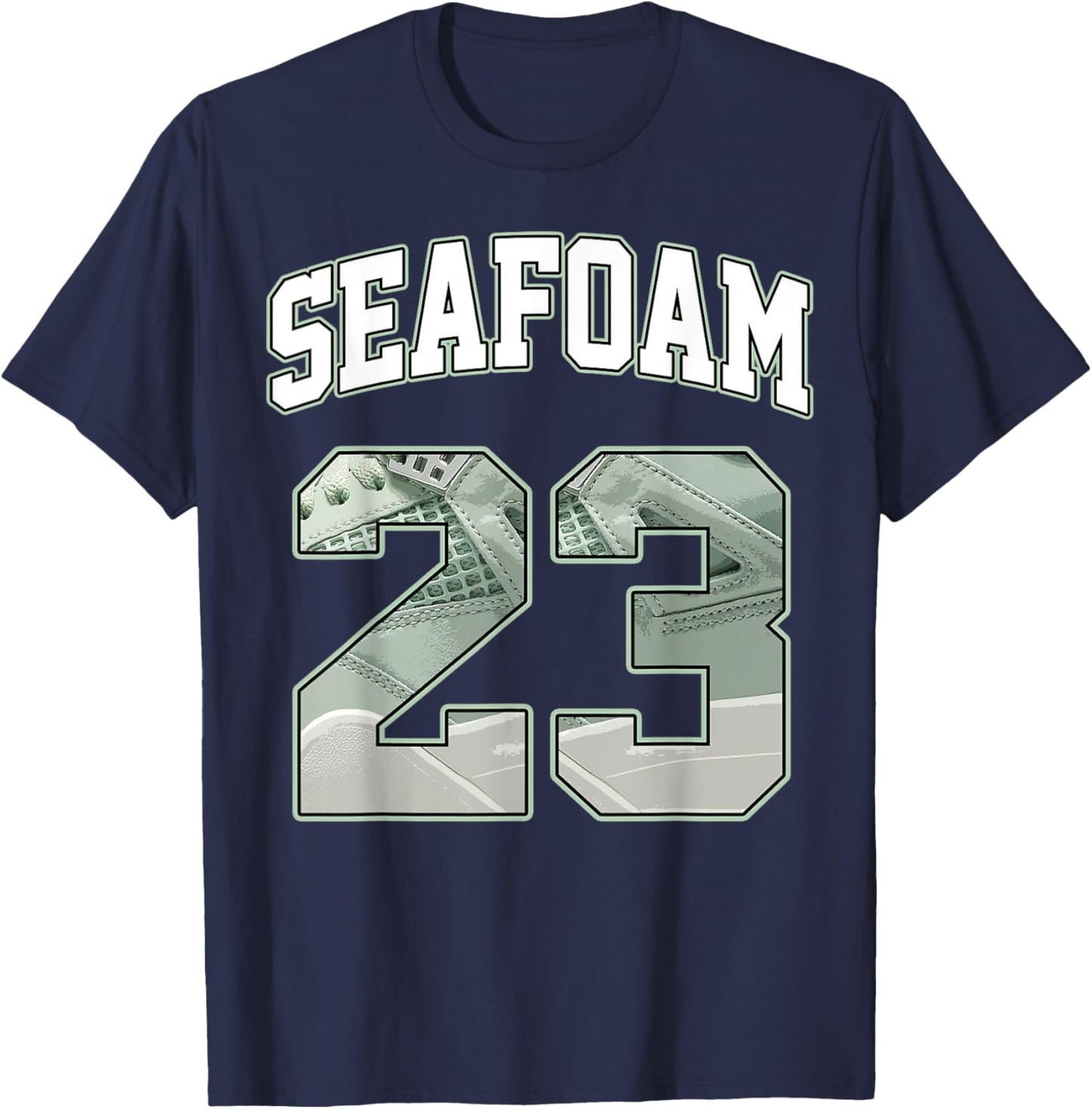 Number 23 Seafoam Abundance 4s Matching Women T-Shirt - T-Shirt | Navy