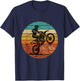 Vintage Motocross Retro Dirt Bike Rider Racing Bike T-Shirt - T-Shirt | Navy