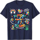 Autism Awareness Autism Support Squad Family Heart Puzzle T-Shirt - T-Shirt | Navy