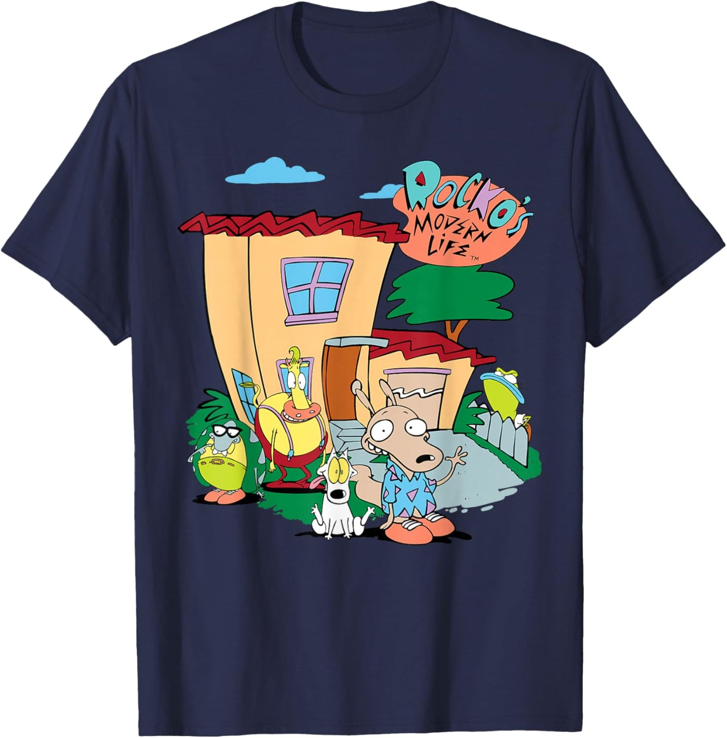 Rockos Modernes Lebenshaus-Poster T-Shirt - T-Shirt | Navy
