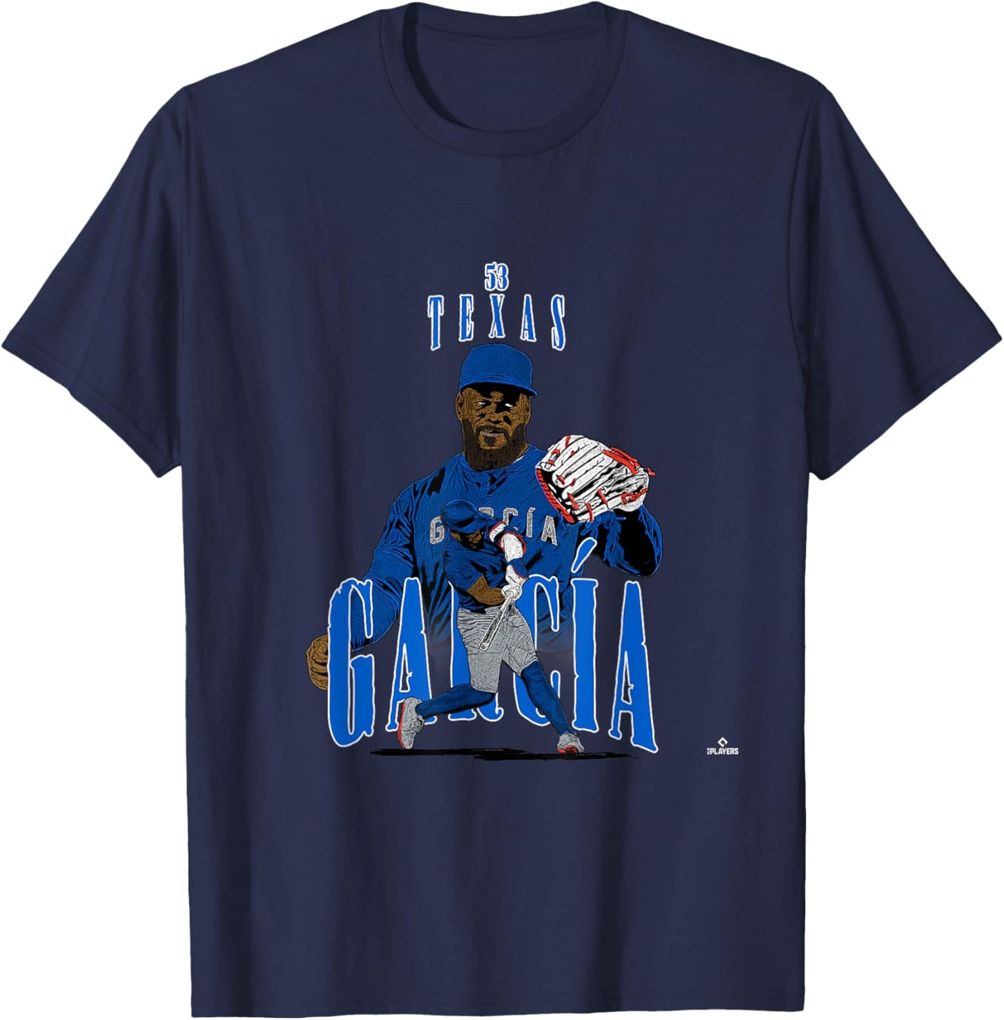 Adolis Garcia | Texas Baseball Players | MLBAGA3002 T-Shirt - T-Shirt | Navy