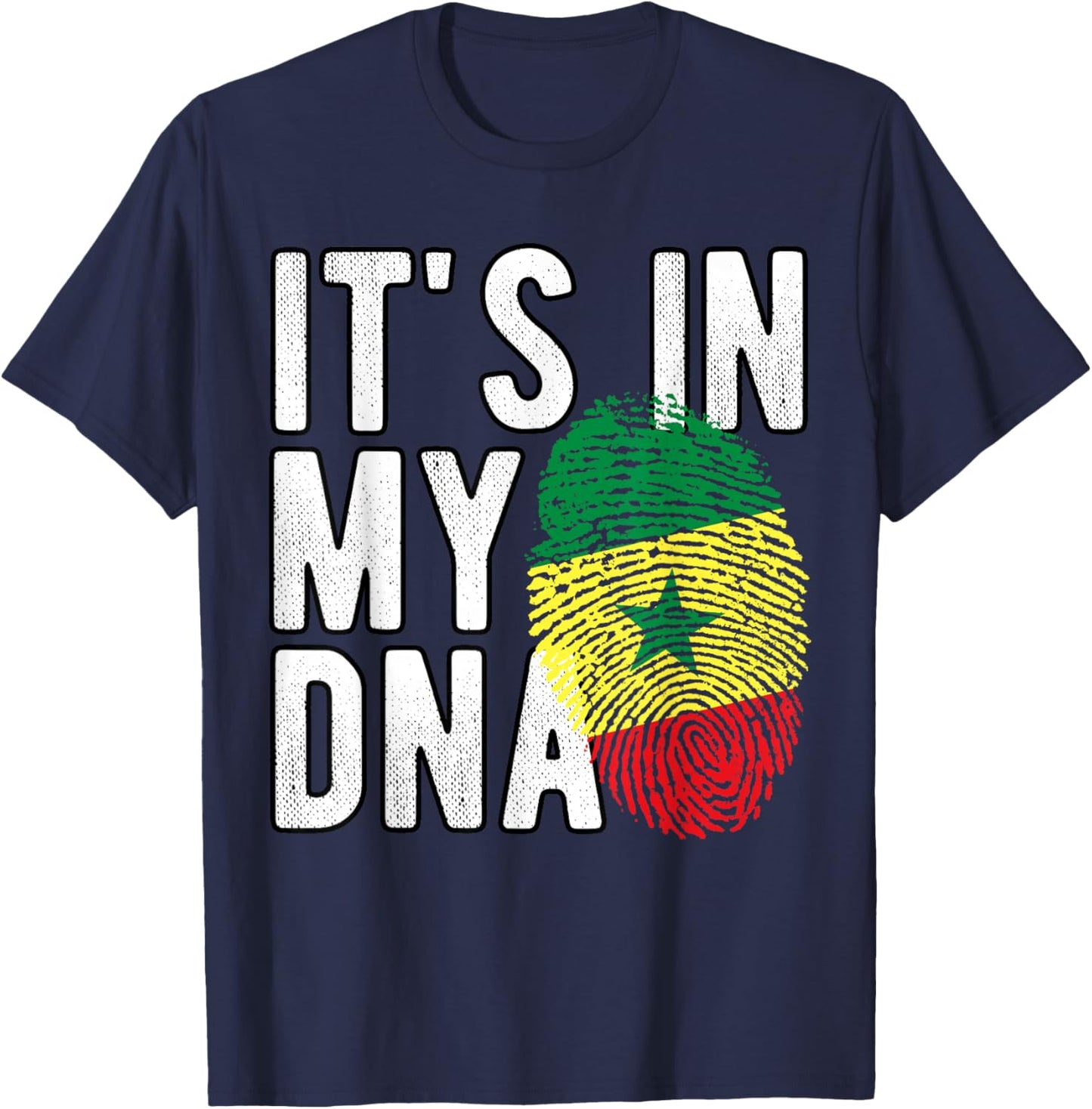 It's in My DNA Senegalese National Flag Senegal Heritage T-Shirt - T-Shirt | Navy