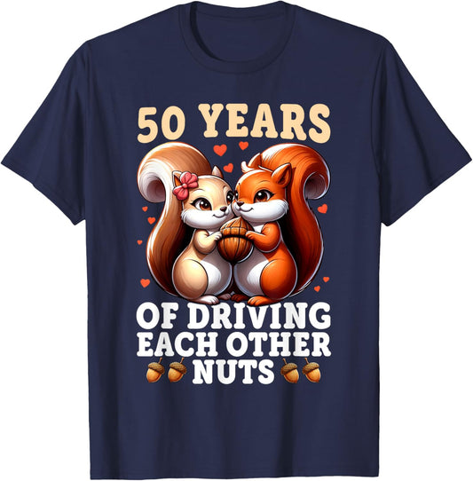 50th Wedding Anniversary - 50 Years of Marriage Funny Couple T-Shirt - T-Shirt | Navy