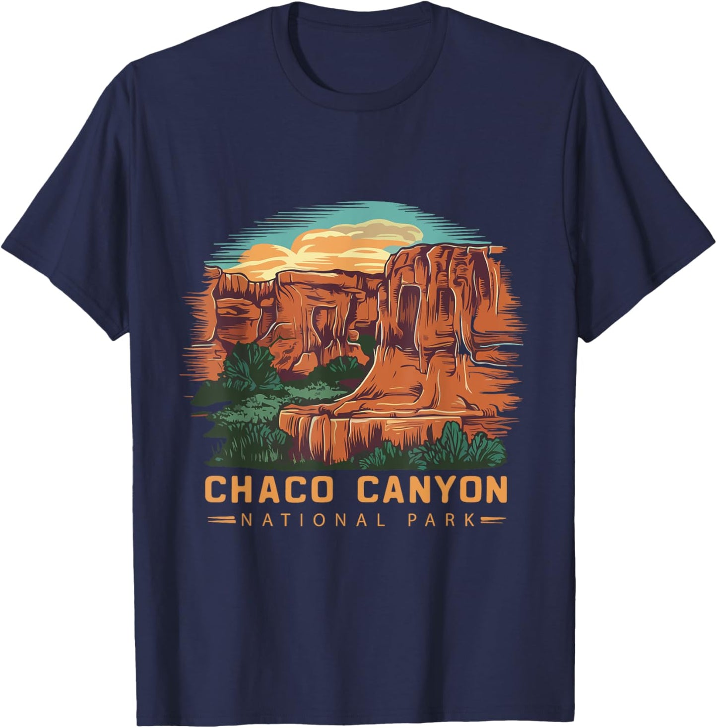Chaco Canyon National Park T-Shirt - T-Shirt | Navy