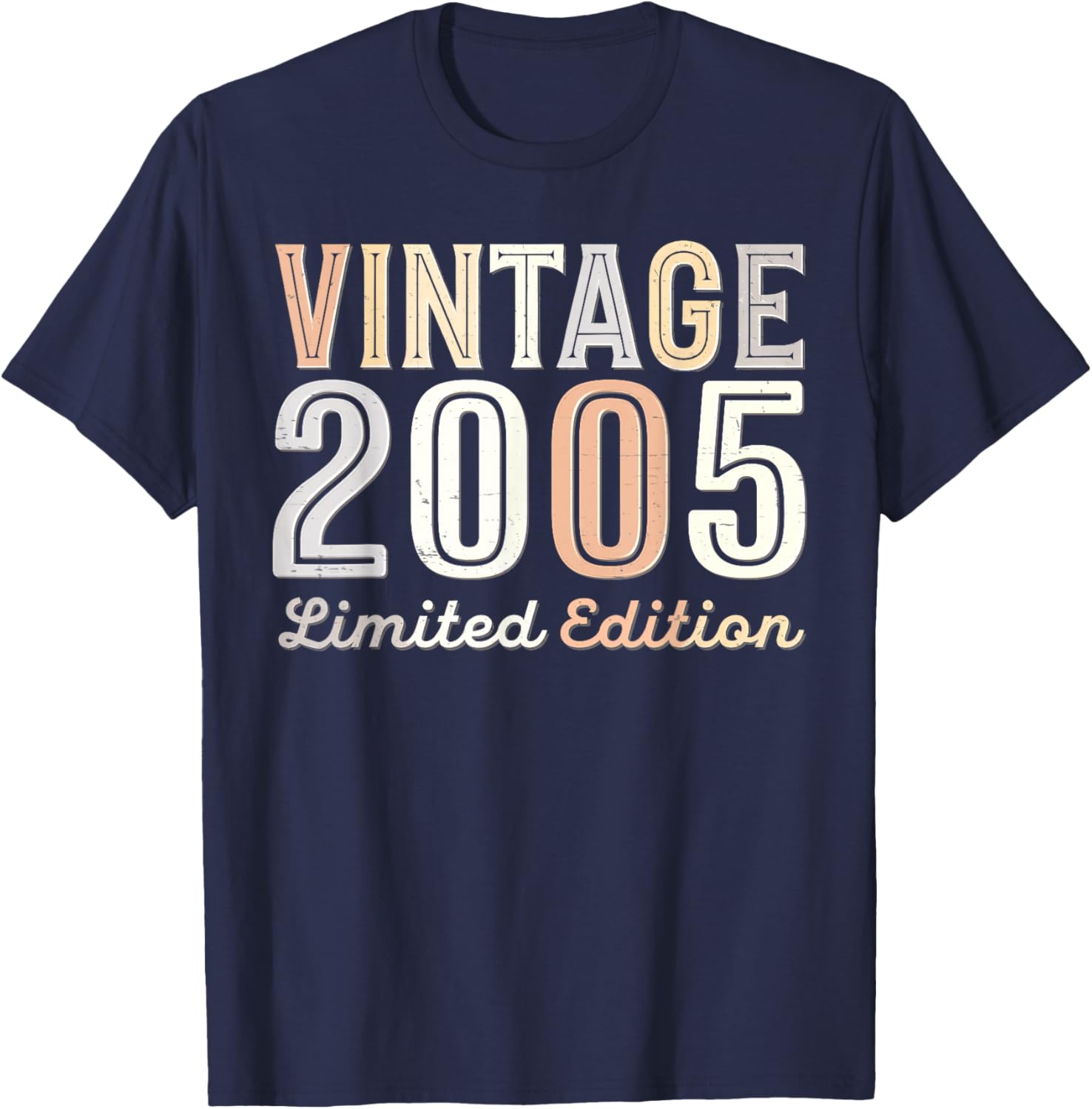 Vintage 2005 Limited Edition 20th Birthday 20 Years Old Bday T-Shirt - T-Shirt | Navy