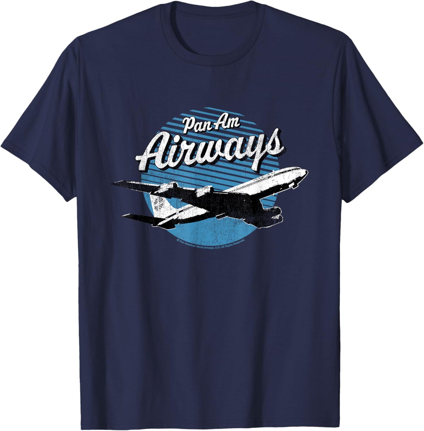 Pan Am Airways Retro Plane Take Off T-Shirt - T-Shirt | Navy