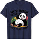 My Stomach is Flat the l is just Silent Panda Fat Humor Joke T-Shirt - T-Shirt | Navy