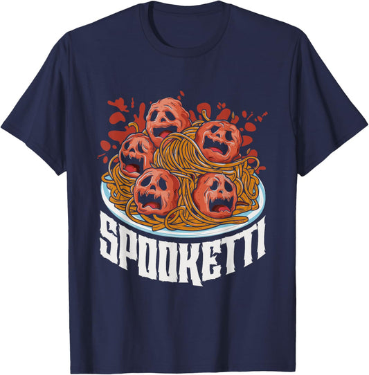 Funny Spooketti Halloween Costume Spaghetti T-Shirt - T-Shirt | Navy