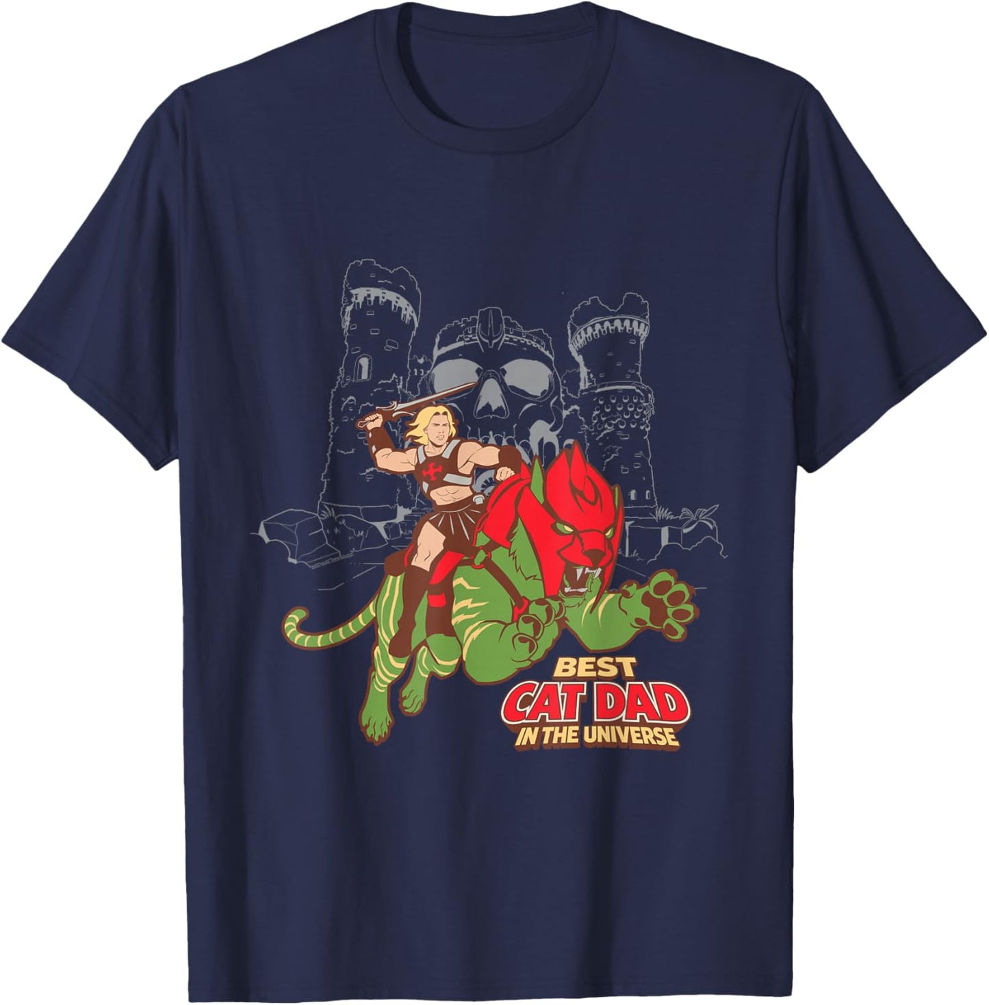 Masters of the Universe Best Cat Dad in the Universe T-Shirt - T-Shirt | Navy
