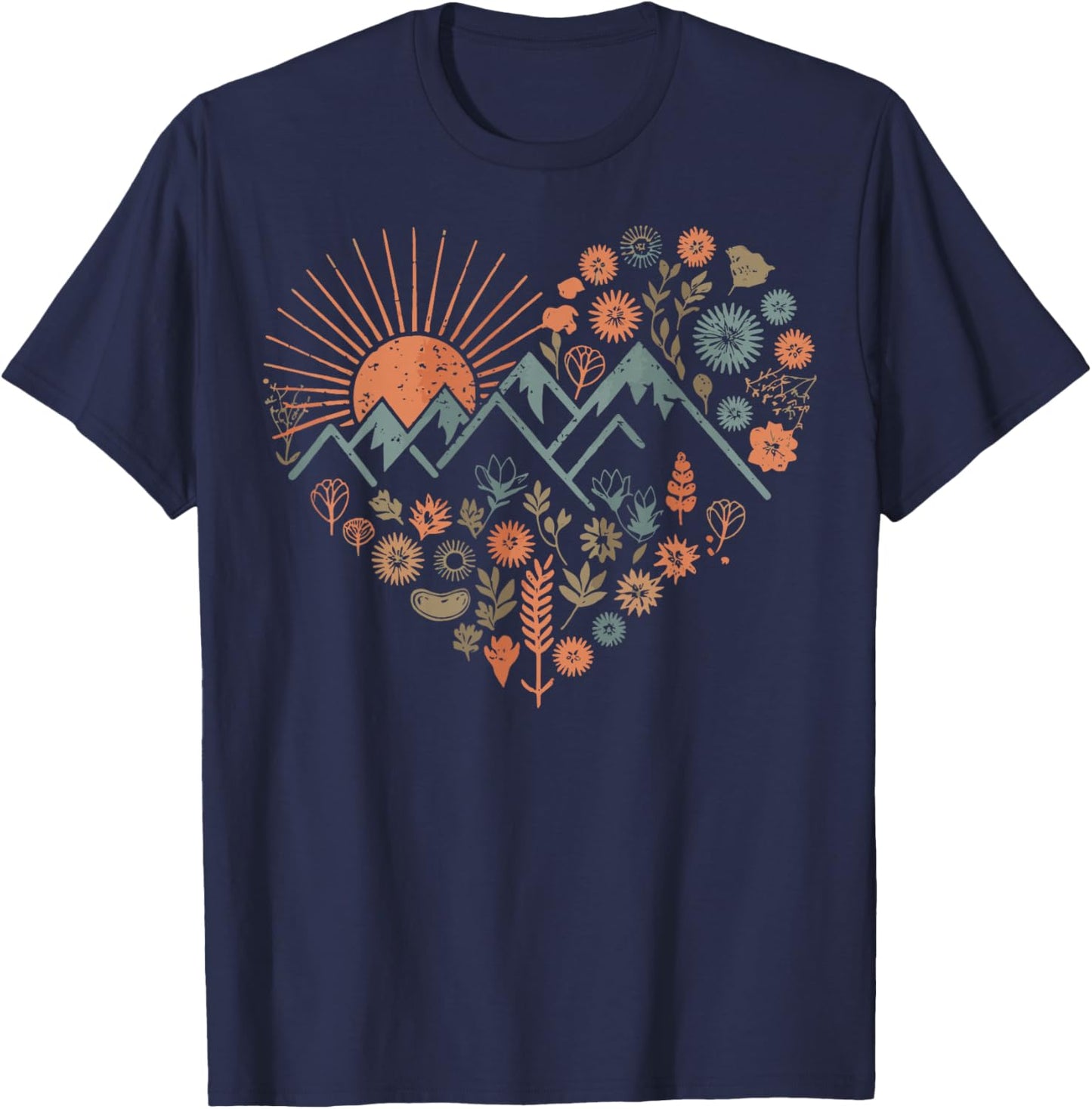 Nature Heart T-Shirt - T-Shirt | Navy