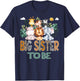 Soon To Be Big Sister Jungle Animal Safari Gender Reveal T-Shirt - T-Shirt | Navy
