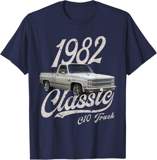 1982 82 C10 Truck T-Shirt - T-Shirt | Navy