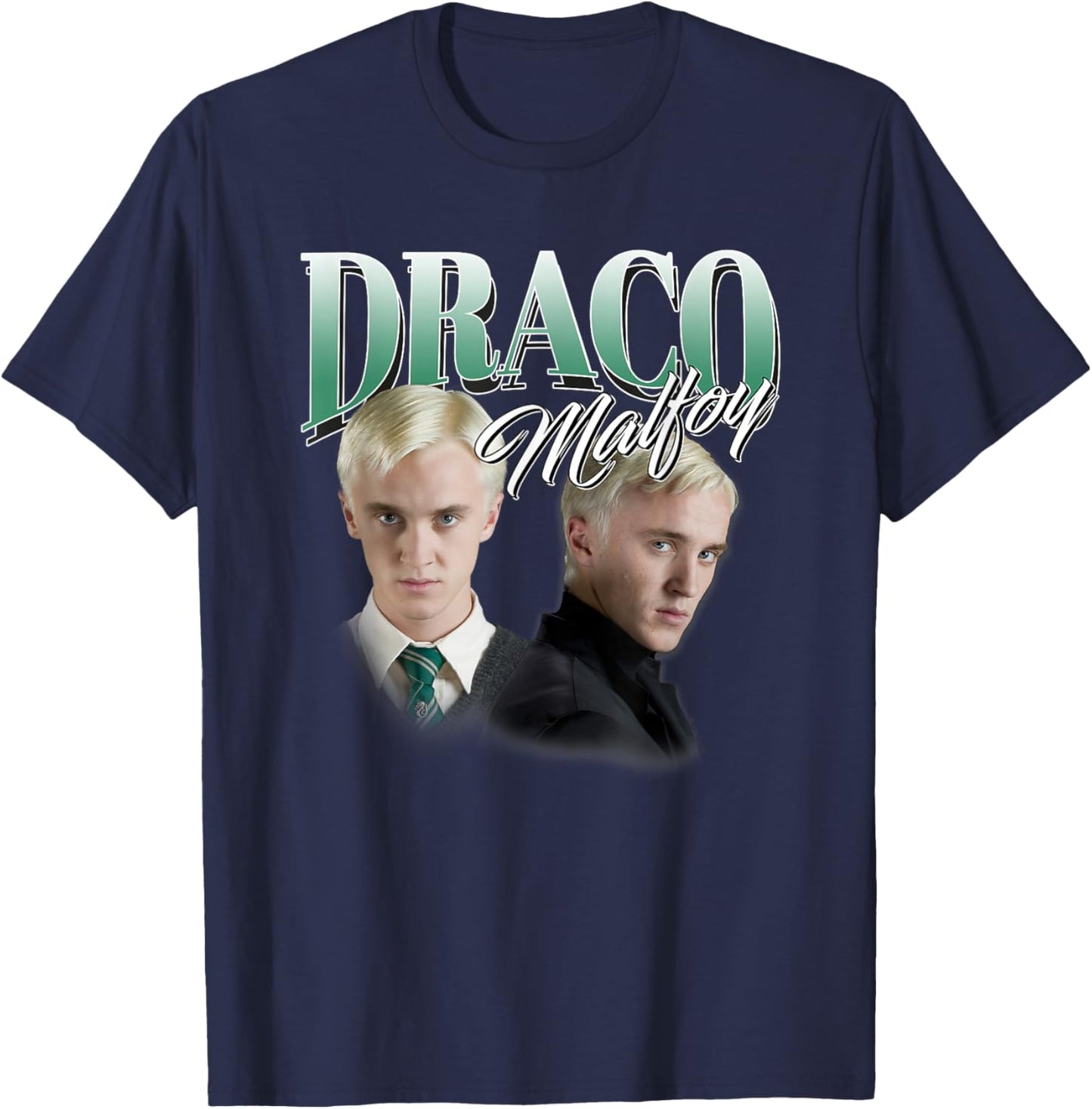 Harry Potter Draco Malfoy Homage T-Shirt - T-Shirt | Navy