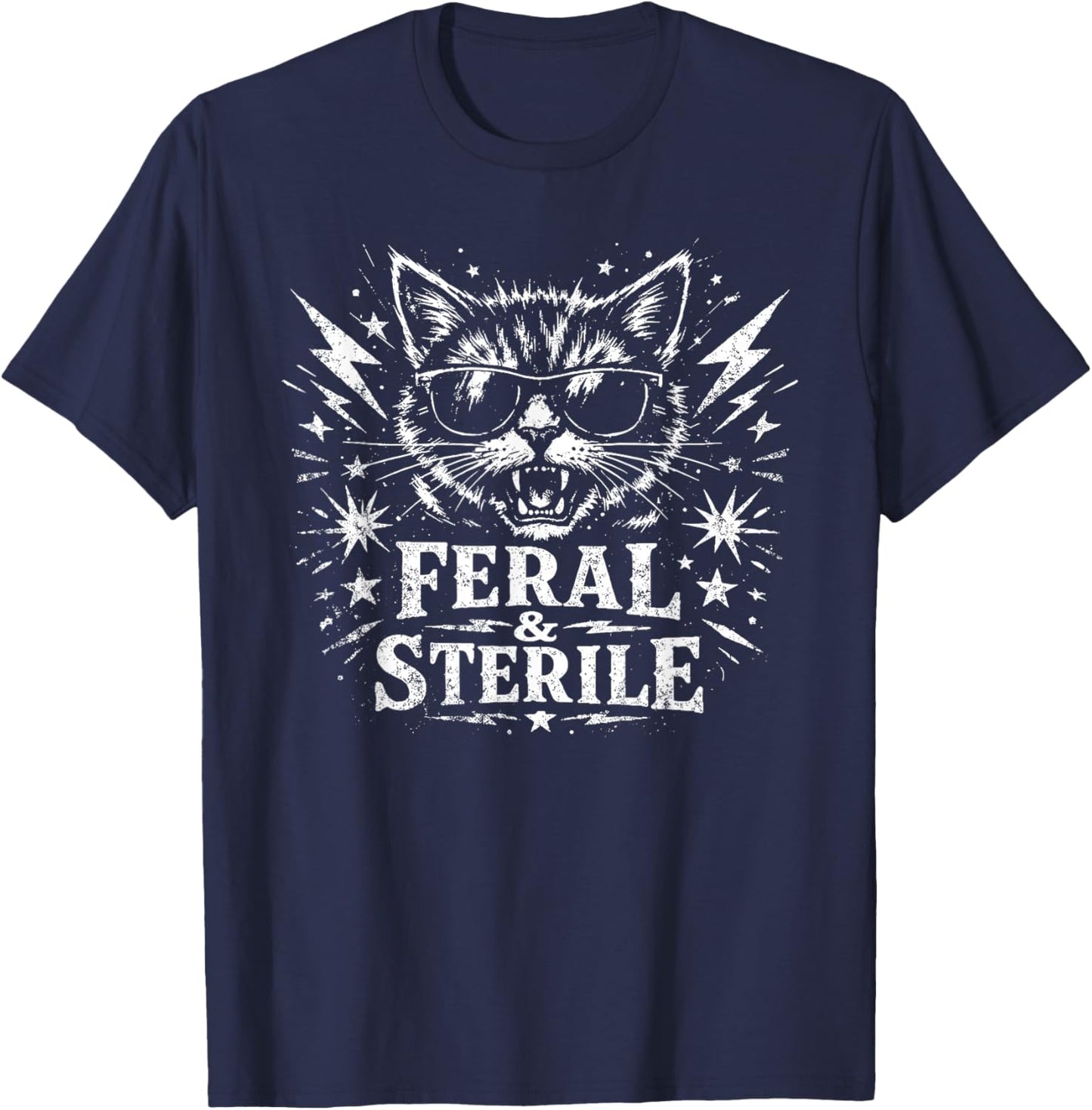Feral and Sterile Hysterectomy Surgery Recovery T-Shirt - T-Shirt | Navy