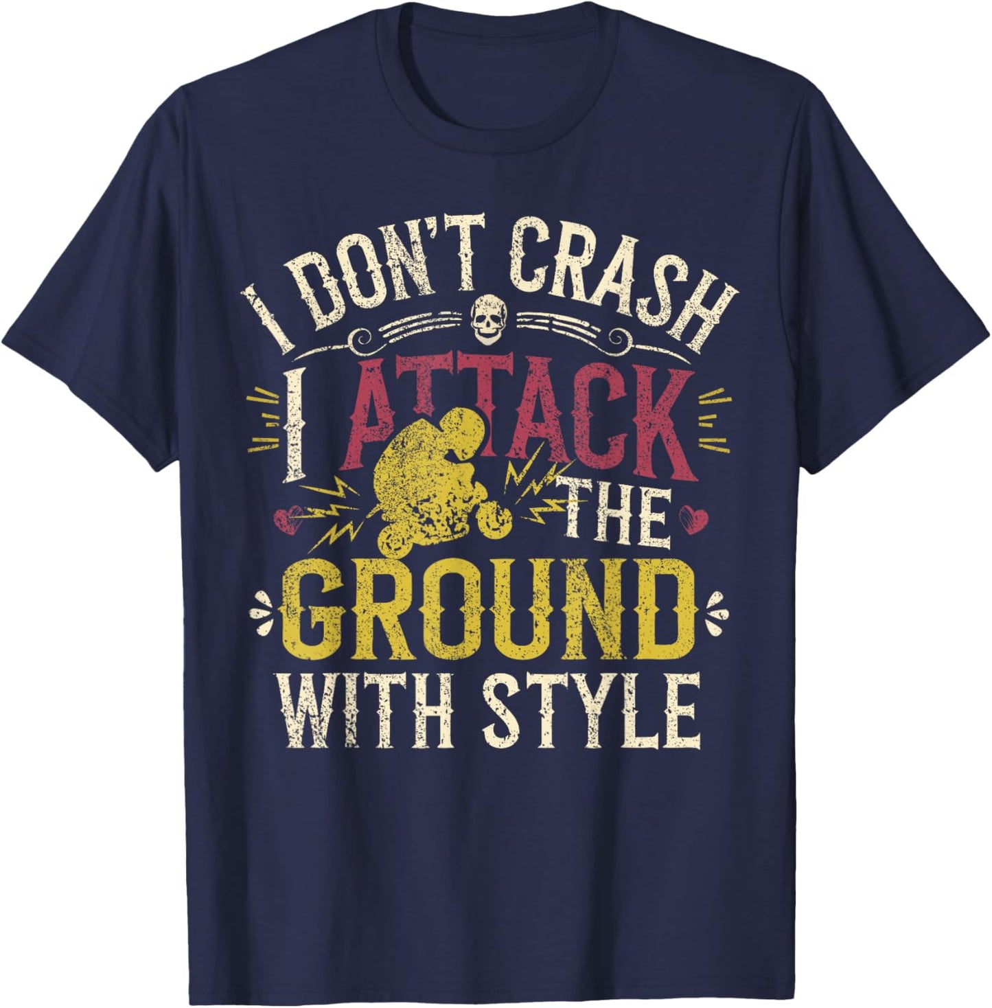 Funny Pocket Bike Rider Don't Crash Mini-Moto T-Shirt - T-Shirt | Navy