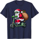 Cute Santa Claus Driving Scooter Christmas Pajama Boys Kids T-Shirt - T-Shirt | Navy