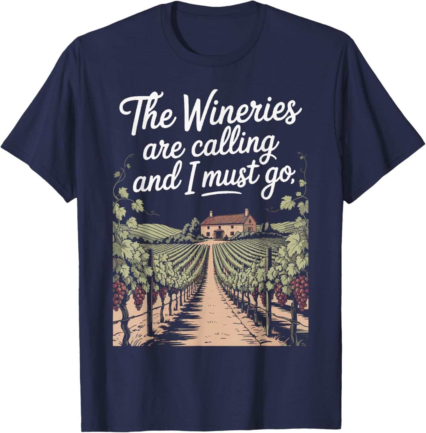 Funny Winery Wine Tasting Drinking Wine Lover Sommelier T-Shirt - T-Shirt | Navy