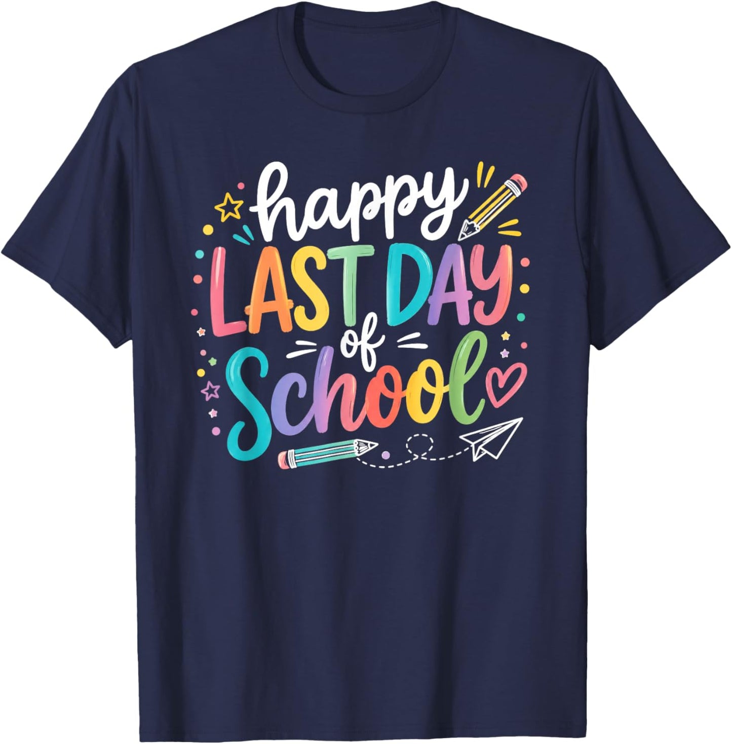 Last Day of School Shirt Tie Dye School Graduation T-Shirt - T-Shirt | Navy