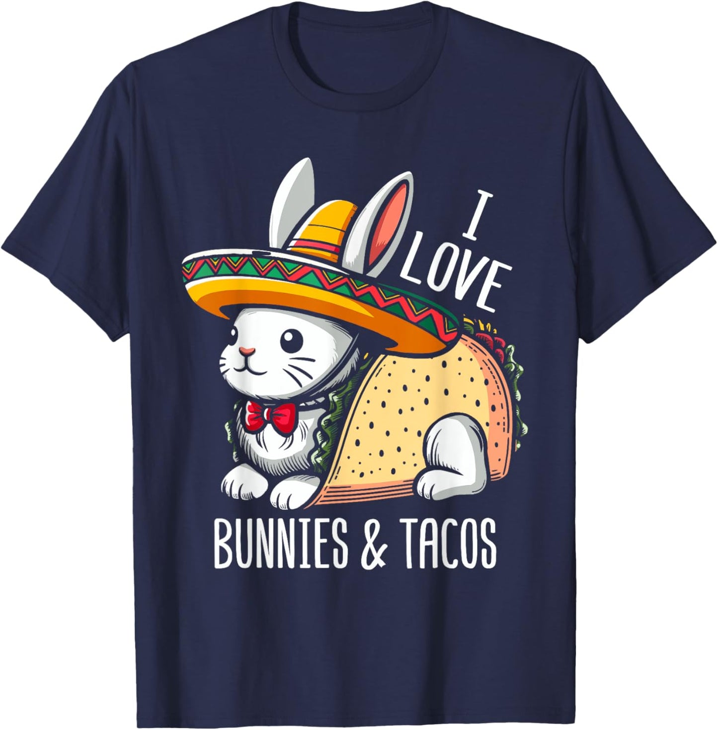 Taco Bunny Taco Love Rabbit T-Shirt - T-Shirt | Navy