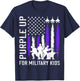 Purple Up for Military Kids Retro Flag Military Child Month T-Shirt - T-Shirt | Navy