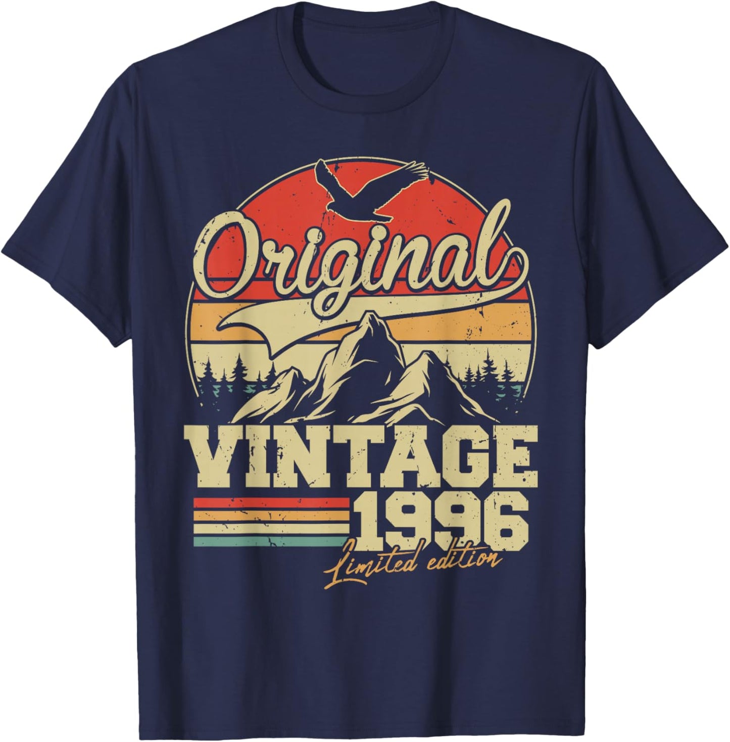 Original 1996 Vintage Birthday 30 Years Men and Women T-Shirt - T-Shirt | Navy