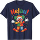 Helau Costume Clown Confetti Colourful Carnival Fancy Dress T-Shirt - T-Shirt | Navy