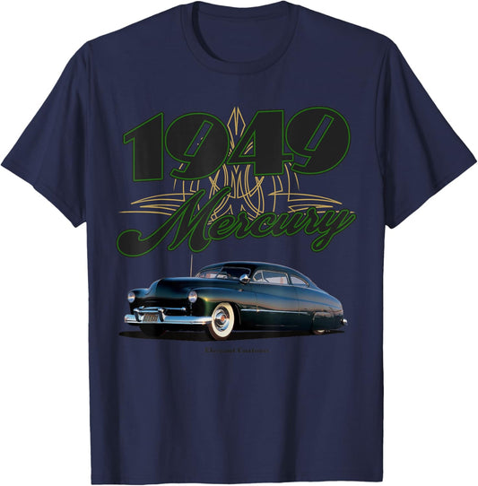 1949 Sam Barris Mercury 3.0 Lowrider Kustom Lead Sled HotRod T-Shirt - T-Shirt | Navy