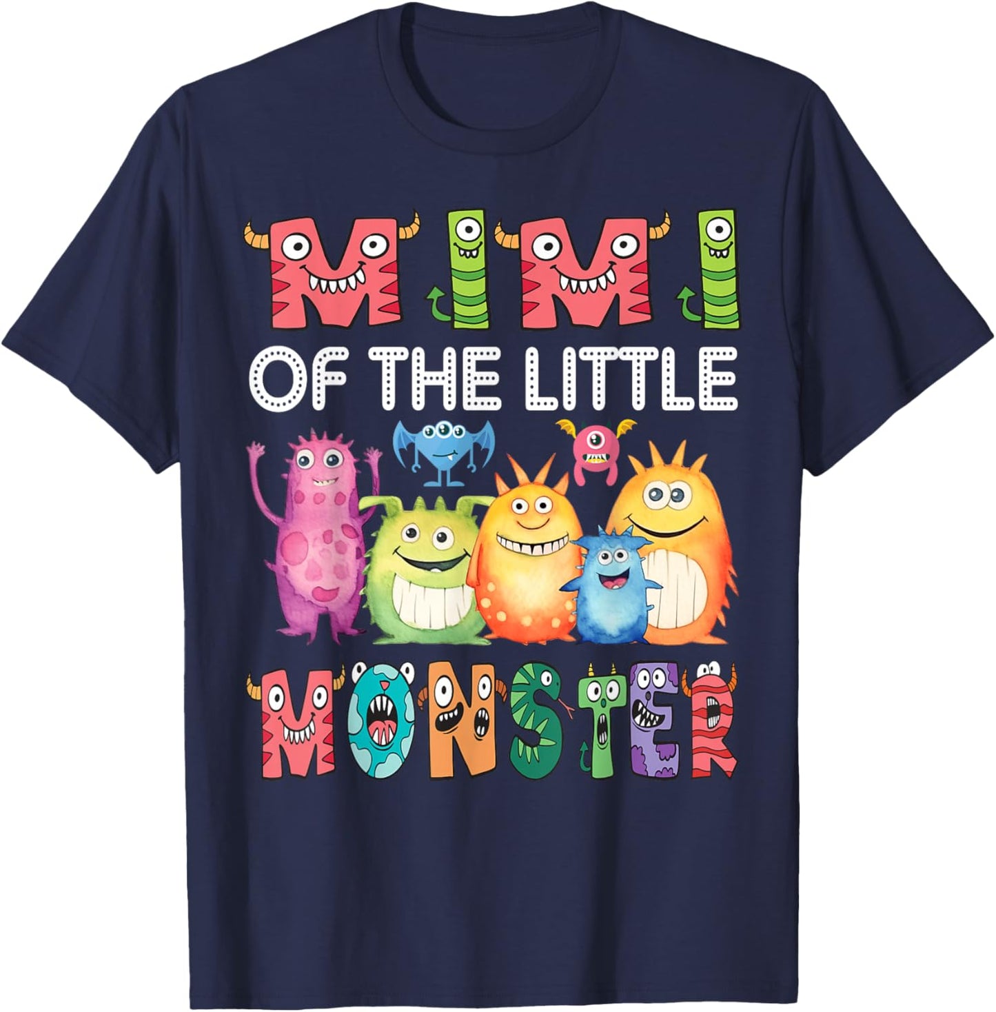 Mimi Of The Little Monster Kids 1St Birthday Party T-Shirt - T-Shirt | Navy