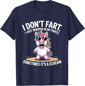 I Don't Fart I Just Whisper in My Pants T-Shirt - T-Shirt | Navy