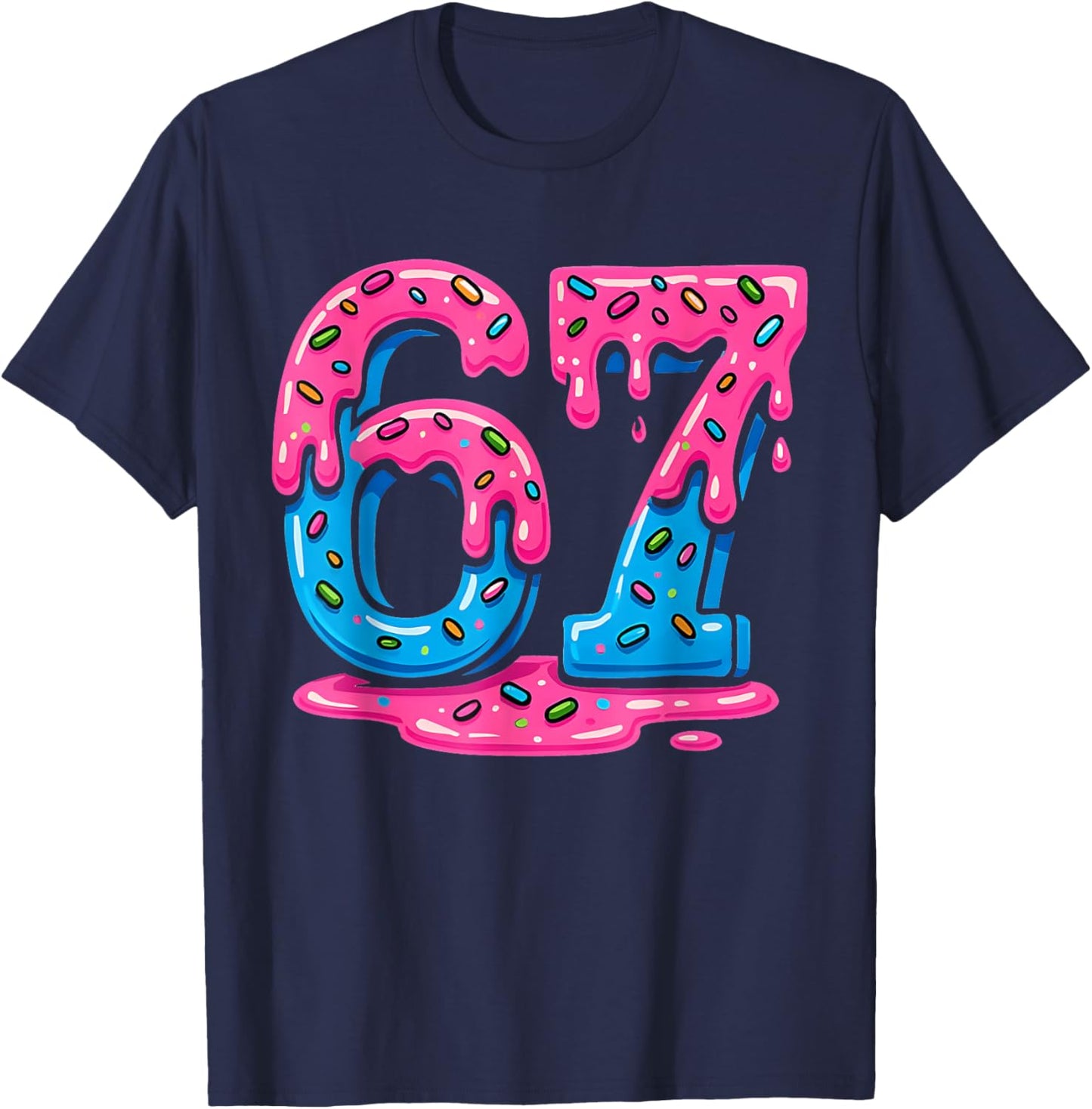 Aura Energy 6 7 Funny Six Seven Meme Gen Alpha Slang Kid Boy T-Shirt - T-Shirt | Navy