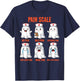 Pain Scale Spooky Ghosts Fall Halloween Trauma Funny Nurse T-Shirt - T-Shirt | Navy