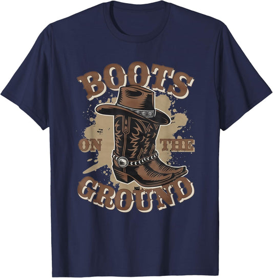 Boots On The Ground Juneteenth Cowgirl Pride Women T-Shirt - T-Shirt | Navy