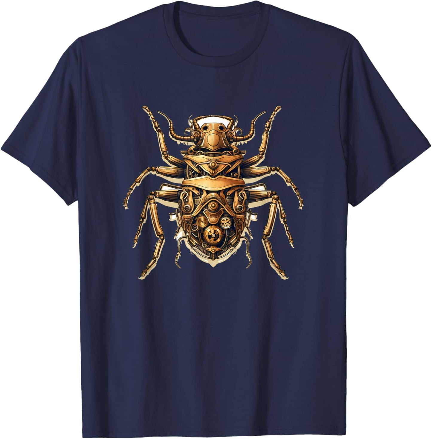 Bug Steam Punk Insect Art Steampunk Bug T-Shirt - T-Shirt | Navy