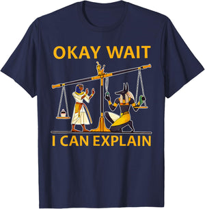 Anubis Egyptian Scale Meme T-Shirt - T-Shirt | Navy