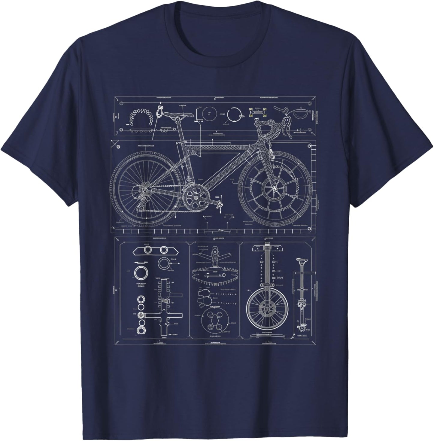 Bicycle gearbox diagram T-Shirt - T-Shirt | Navy
