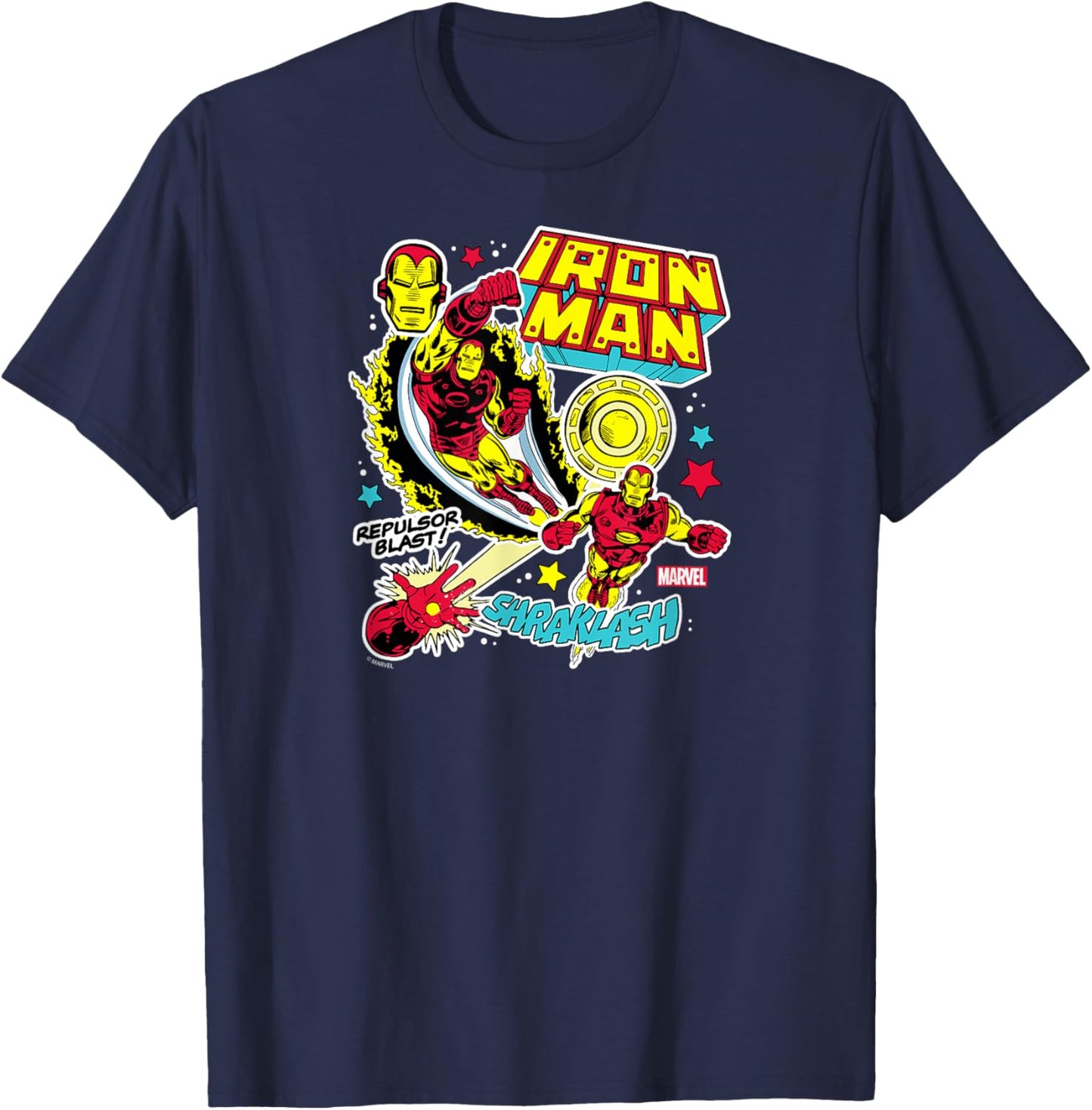 Iron Man - Stickers T-Shirt - T-Shirt | Navy