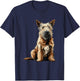 Berger Picard Dog Illustration T-Shirt - T-Shirt | Navy
