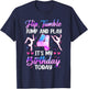 4 Year Old Girl Gymnast 4th Birthday Gymnastics Theme T-Shirt - T-Shirt | Navy