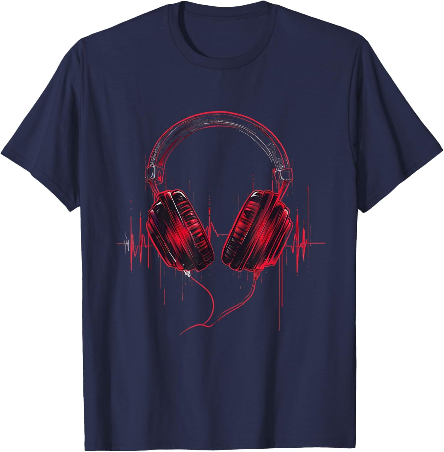 Turntable DJ Music Animals Black Music Themed DJ , , Small, Short Sleeve, Classic Fit, Imported, Polyester 100% T-Shirt - T-Shirt | Navy