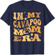 In My Cavapoo Mom Era Groovy Cavoodle T-Shirt - T-Shirt | Navy
